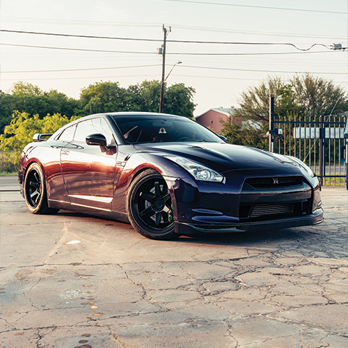 Auto Wrap San Antonio - Front/Side view of freshly wrapped GTR