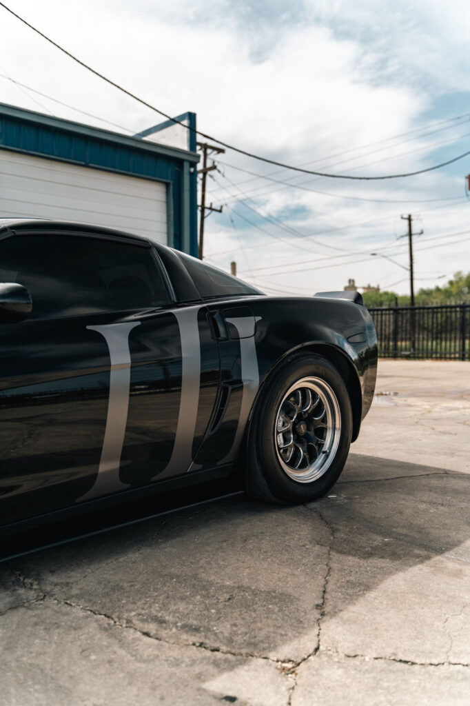 Vehicle Wrap San Antonio - Rear Side view of a freshly detailed and waxed Corvette